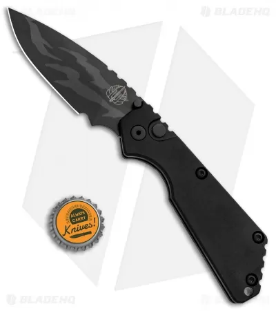 Strider + Pro-Tech SnG Automatic Knife Black Aluminum (3.5" Shark Skin) 4 Strider + Pro-Tech SnG Automatic Knife Black Aluminum (3.5" Shark Skin) - Image 4