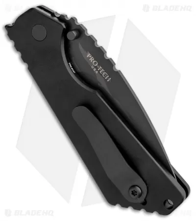 Strider + Pro-Tech SnG Automatic Knife Black Aluminum (3.5" Shark Skin) 3 Strider + Pro-Tech SnG Automatic Knife Black Aluminum (3.5" Shark Skin) - Image 3