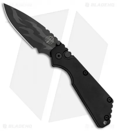 Strider + Pro-Tech SnG Automatic Knife Black Aluminum (3.5" Shark Skin) 1 Strider + Pro-Tech SnG Automatic Knife Black Aluminum (3.5" Shark Skin)