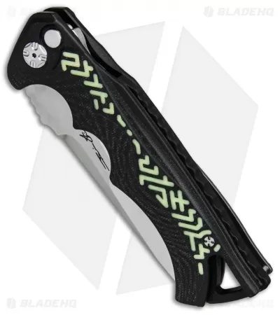 Brian Tighe Custom Tighe Fighter Drop Point Automatic Glow Pattern (3.9" Polish) 2 Brian Tighe Custom Tighe Fighter Drop Point Automatic Glow Pattern (3.9" Polish) - Image 2