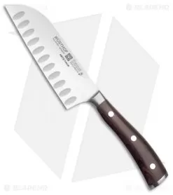 Wusthof Ikon 5" Hollow Edge Santoku Kitchen Knife Grenadill Wood