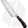 Wusthof Ikon 7" Hollow Edge Santoku Kitchen Knife Grenadill Wood