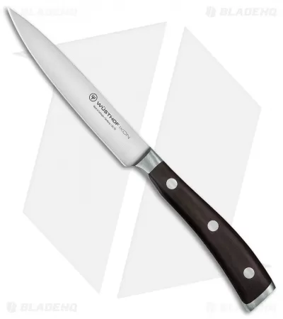 Wusthof Ikon 4.5" Utility Kitchen Knife Grenadill Wood 1 Wusthof Ikon 4.5" Utility Kitchen Knife Grenadill Wood