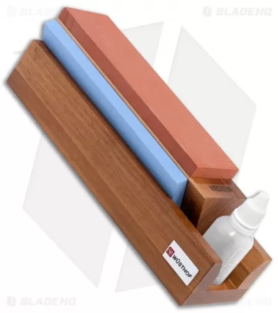 Wusthof Tri-Stone Sharpener Wood 1 Wusthof Tri-Stone Sharpener Wood