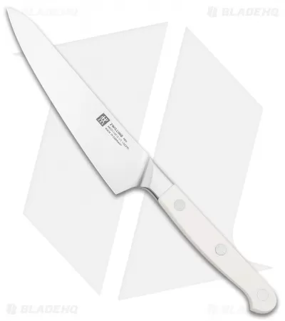 Zwilling Pro Le Blanc 5.5" Utility Prep Kitchen Knife White Three Pin 1 Zwilling Pro Le Blanc 5.5" Utility Prep Kitchen Knife White Three Pin