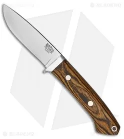Bark River Classic Drop Point Knife Fixed Blade Bocote Wood (3.75" Elmax)
