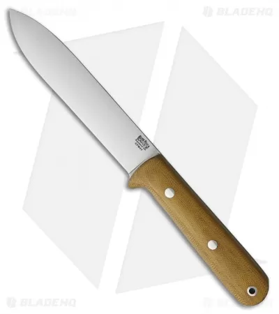 Bark River Kephart Fixed Blade Knife Natural Canvas Micarta (5.125" Satin) 1 Bark River Kephart Fixed Blade Knife Natural Canvas Micarta (5.125" Satin)