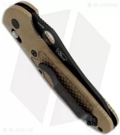 Benchmade Griptilian AXIS Lock Knife Sand (3.45" Black) 550BKHGSN -Knife Shop benchmade 550bkhgsn grip black tan plain side 1