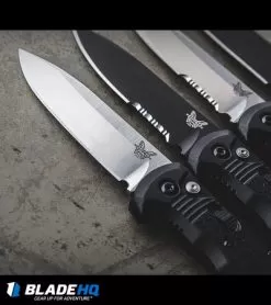 Benchmade 4400 Casbah Automatic Knife Black Grivory (3.4" Satin) -Knife Shop benchmade casbah variety sw black plain serr dl 2