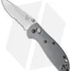 Benchmade Mini Griptilian AXIS Knife Gray/Blue G-10 (2.91" Satin Serr) 556S-1