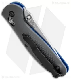 Benchmade Mini Griptilian AXIS Knife Gray/Blue G-10 (2.91" Satin Serr) 556S-1 -Knife Shop benchmade mini griptilian 556 1 side cm