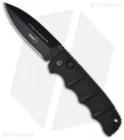 Boker Kalashnikov Dagger Automatic Knife Black Aluminum (3.25" Black D2)