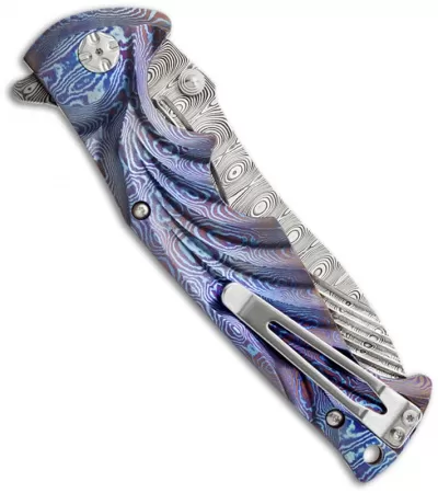 Brian Tighe Custom Tighe Breaker Knife Moku-Ti Folder (4" Damasteel) 2 Brian Tighe Custom Tighe Breaker Knife Moku-Ti Folder (4" Damasteel) - Image 2