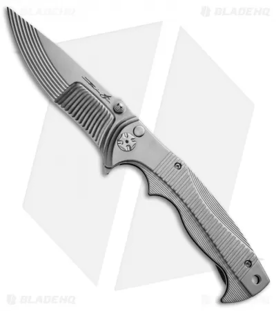 Brian Tighe Custom Tighe Rade Knife Titanium Folder (3.5" Fluted) 1 Brian Tighe Custom Tighe Rade Knife Titanium Folder (3.5" Fluted)