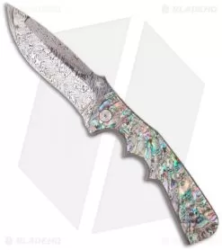 Brian Tighe Spicy Tighe Spring Assisted Knife W/ Abalone (4" Damasteel)
