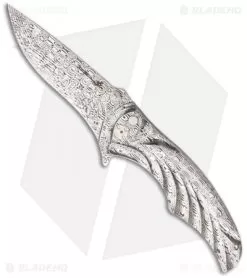 Brian Tighe Custom Tighe Coon Knife Damasteel Folder (3.75" Fluted)