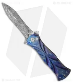 Brian Tighe Custom Tighe Twist Knife Timascus Folder (3.875" Damasteel)