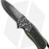 Burr Oak Knives Bull Pup Flipper Knife G-10/Carbon Fiber (3.5" San Mai)