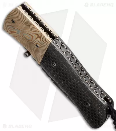 Burr Oak Knives Dress Sidewinder II Mokume/LSCF (3.5" Damascus) 2 Burr Oak Knives Dress Sidewinder II Mokume/LSCF (3.5" Damascus) - Image 2