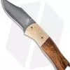 Burr Oak Knives Folding Bowie Knife Ironwood/Mokume (3.625" San Mai Damascus)