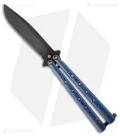 Chuck Gedraitis Knives Balisong #108 Titanium Butterfly Knife (4" Black)