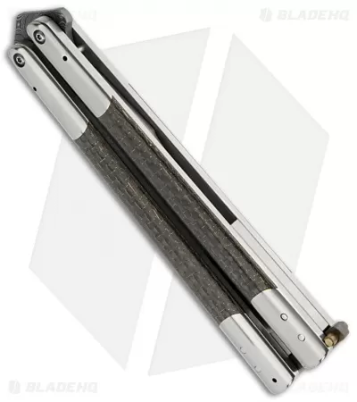 Chuck Gedraitis Knives Balisong #111 Titanium LSCF Knife (4.25" Damascus) 2 Chuck Gedraitis Knives Balisong #111 Titanium LSCF Knife (4.25" Damascus) - Image 2