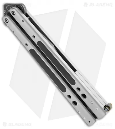 Chuck Gedraitis Knives Balisong #112 Titanium Butterfly Knife (4.25" Damascus) 2 Chuck Gedraitis Knives Balisong #112 Titanium Butterfly Knife (4.25" Damascus) - Image 2