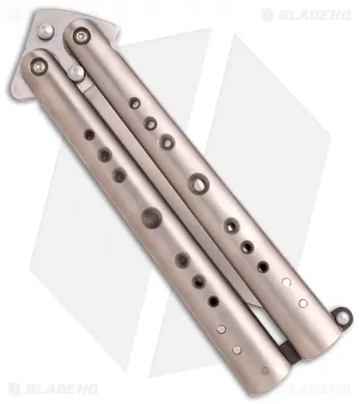 Chuck Gedraitis Knives Balisong #81 Titanium Butterfly Knife (3.25" Satin) 2 Chuck Gedraitis Knives Balisong #81 Titanium Butterfly Knife (3.25" Satin) - Image 2