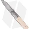 Chuck Gedraitis Hybrid Framelock Folder Knife W/ White Micarta (3.19" Damascus)