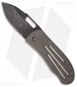 Chuck Gedraitis Small Snubnose Knife Titanium Folder (2.125" Acid Wash)