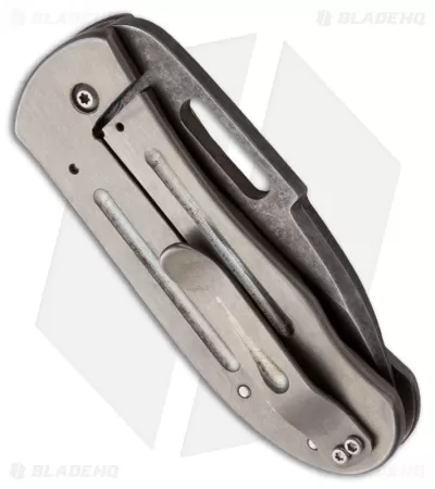Chuck Gedraitis Small Snubnose Knife Titanium Folder (2.125" Acid Wash) 2 Chuck Gedraitis Small Snubnose Knife Titanium Folder (2.125" Acid Wash) - Image 2