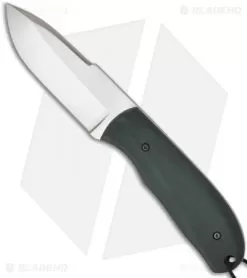 Chuck Gedraitis Snubnose Fixed Blade Knife W/ Green G-10 (3.06" Satin Plain)
