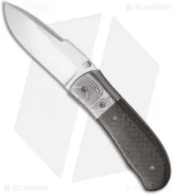 Chuck Gedraitis Snubnose Folder Knife W/ LSCF Carbon Fiber (3" Satin Plain)