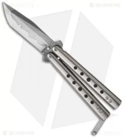 Chuck Gedraitis Knives Balisong #49 Titanium Butterfly Knife (3.125" Hamon)