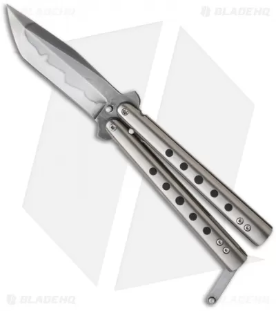 Chuck Gedraitis Knives Balisong #49 Titanium Butterfly Knife (3.125" Hamon) 1 Chuck Gedraitis Knives Balisong #49 Titanium Butterfly Knife (3.125" Hamon)