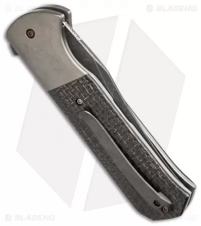 Chuck Gedraitis Marauder Flipper Knife LSCF/Titanium (3.75" Acid Wash) 2 Chuck Gedraitis Marauder Flipper Knife LSCF/Titanium (3.75" Acid Wash) - Image 2