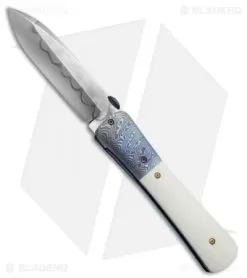 Chuck Gedraitis San Francisco Style Folder White G10/Moku-Ti (3.5" Hamon)