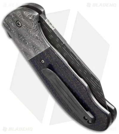 Chuck Gedraitis XL Puffin Knife Blue LSCF/Damascus (3.75" Starfire) 2 Chuck Gedraitis XL Puffin Knife Blue LSCF/Damascus (3.75" Starfire) - Image 2