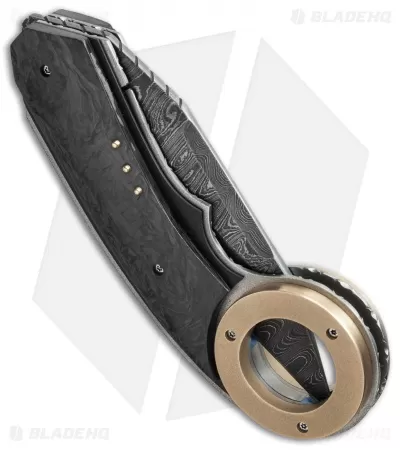 Corrie Schoeman Karambit Flipper Folder Marbled Carbon Fiber (3.25" Damascus) 2 Corrie Schoeman Karambit Flipper Folder Marbled Carbon Fiber (3.25" Damascus) - Image 2