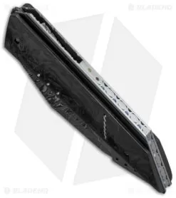 Corrie Schoeman X-Ploit Flipper Knife Marbled Carbon Fiber (3.25" Damascus) -Knife Shop corrie schoeman x ploit marbled bottom cm