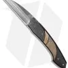 Corrie Schoeman X-Ist Liner Lock Knife Bronze/LSCF (3.5" Damascus)