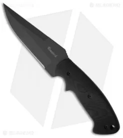 Custom Crawford Kasper Tactical Fixed Blade Fighter Knife (5" Black)