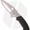 Crawford Custom Kasper Flipper Knife Carbon Fiber (3.875" Satin)