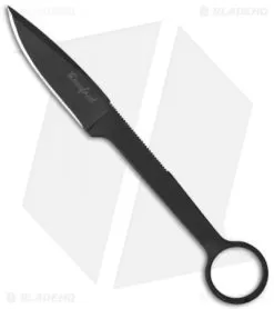 Crawford Custom Hangnail Titanium Neck Knife (2.5" Black)