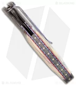 Custom Crawford Kasper Tooth Ache Flipper Folding Knife (3.875" Damascus) -Knife Shop crawford kasper folder tooth ache damascus mammoth tooth top