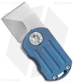 Curtiss Custom Knives ODT Frame Lock Knife Blue Titanium (1" Stonewash)