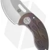 Curtiss Custom Knives Nano Folder Anodized Flame Titanium Knife (1.8" Plain)