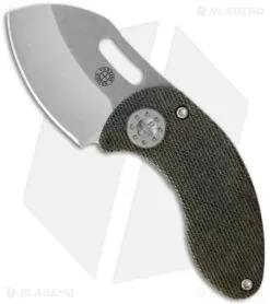 Curtiss Custom Knives Nano Folder Anodized Knurled Titanium Knife (1.8" Plain)