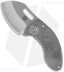 Curtiss Custom Knives Nano Folder Clover Titanium Knife (1.8" Plain)
