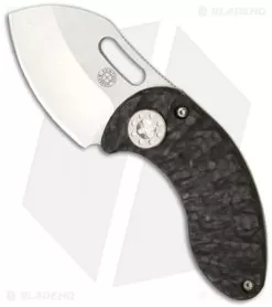 Curtiss Custom Knives Nano Framelock Folder Knife Carbon Fiber (1.75" Plain)